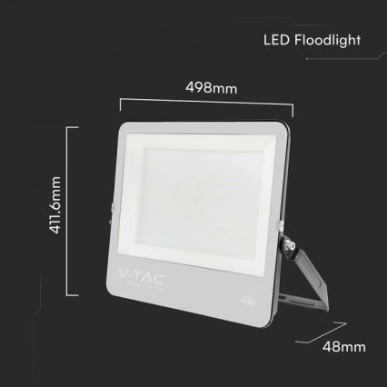LED prožektors LED/300W/230V 4000K IP65 melns