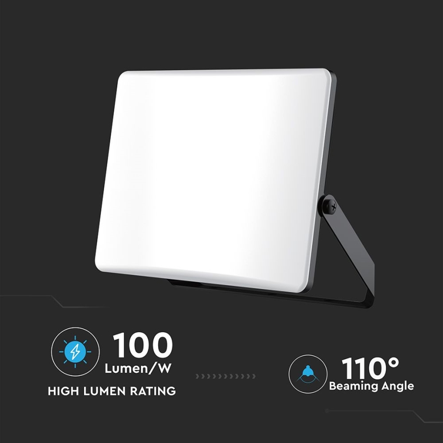 LED Prožektors LED/30W/230V 3000/4000/6500K IP65 melna