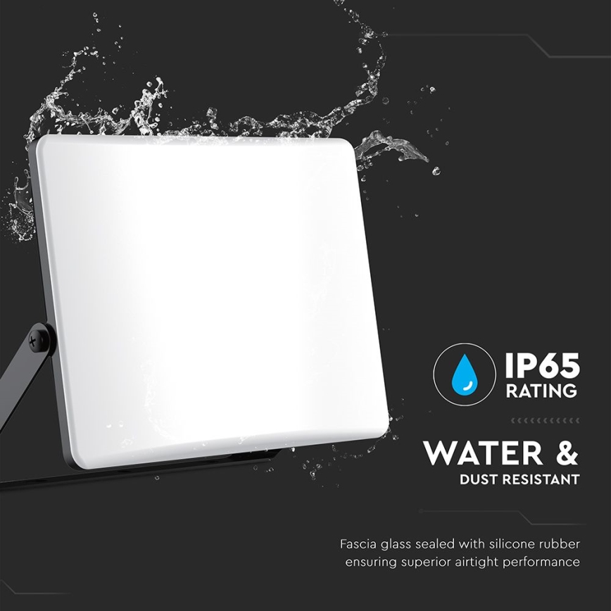 LED Prožektors LED/30W/230V 3000/4000/6500K IP65 melna
