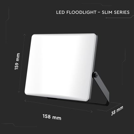 LED Prožektors LED/30W/230V 3000/4000/6500K IP65 melna