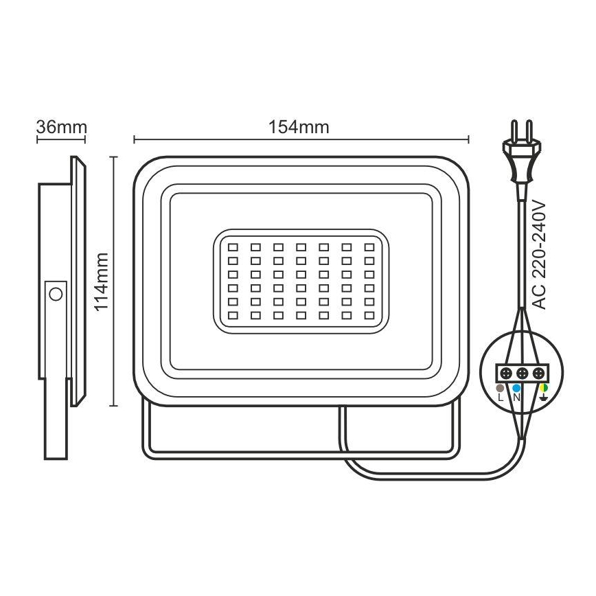 LED Prožektors LED/30W/230V 4000K IP65
