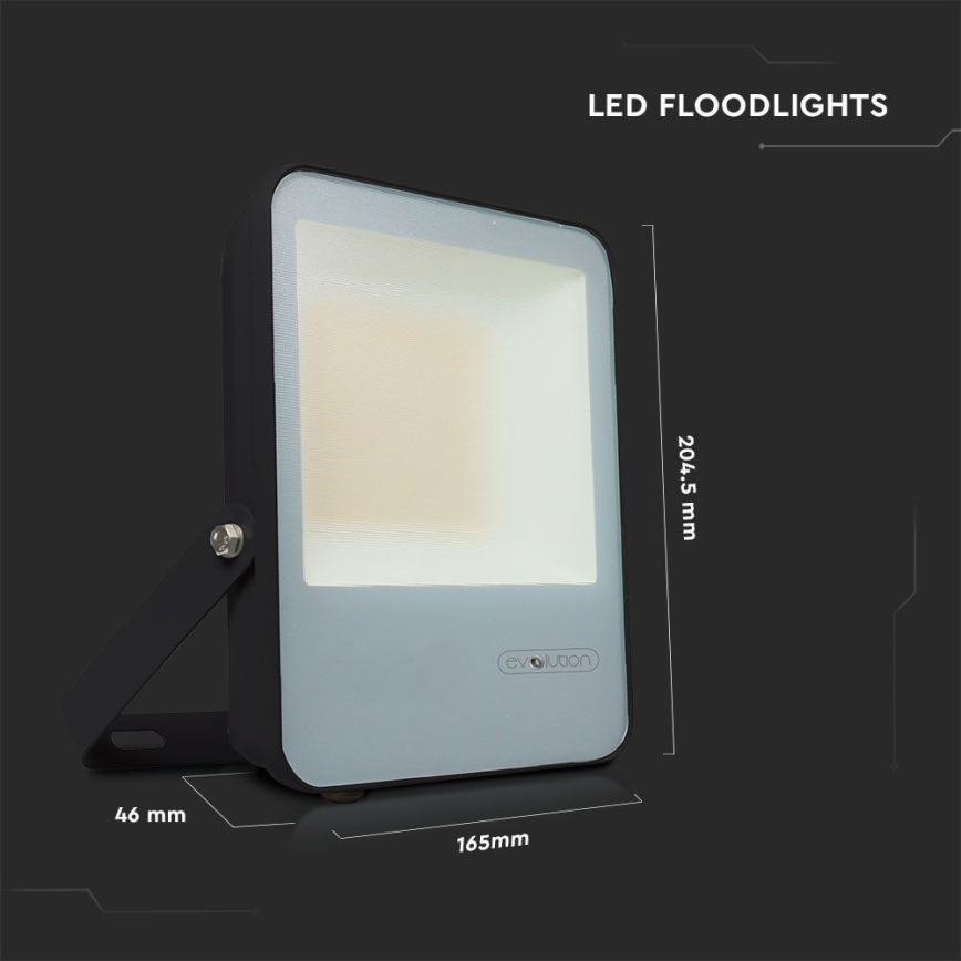 LED Prožektors LED/30W/230V 6400K IP65 melna