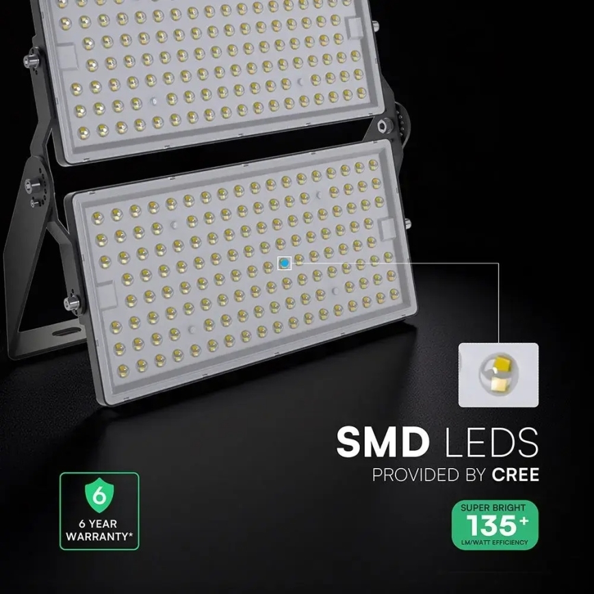 LED prožektors LED/500W/230V 6500K IP65 pelēks