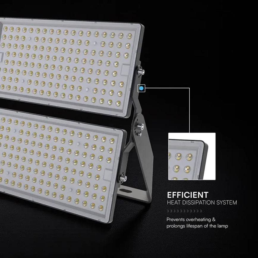LED prožektors LED/500W/230V 6500K IP65 pelēks