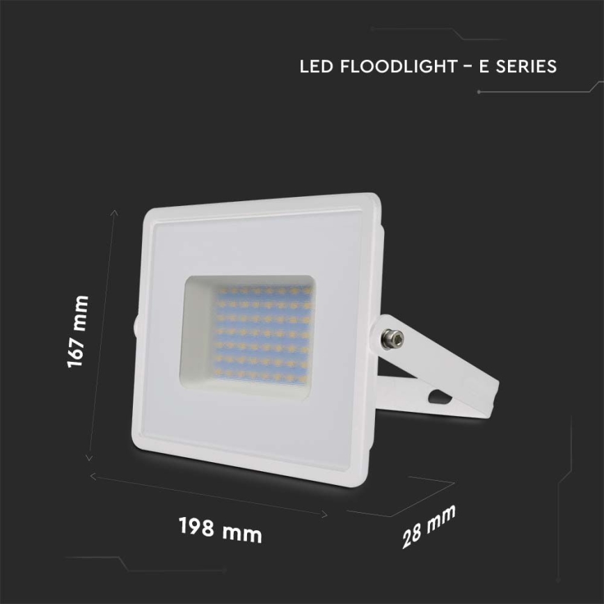 LED Prožektors LED/50W/230V 6500K IP65 balta