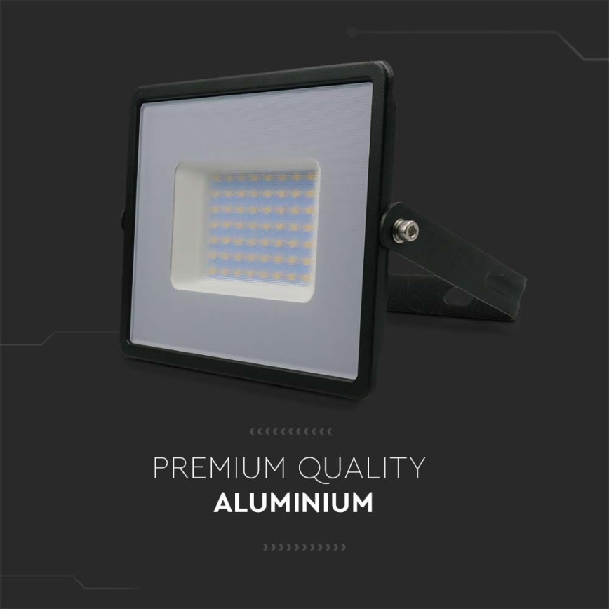 LED Prožektors LED/50W/230V 6500K IP65 melna