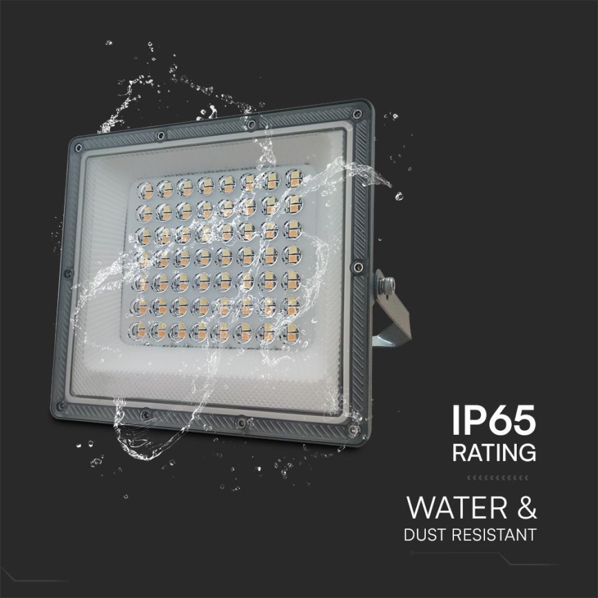 LED Prožektors LED/50W/230V IP65 3000/4000/6500K pelēka
