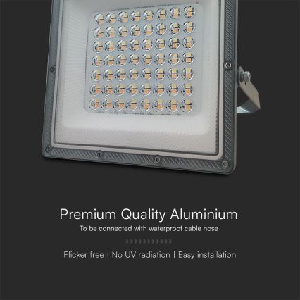 LED Prožektors LED/50W/230V IP65 3000/4000/6500K pelēka
