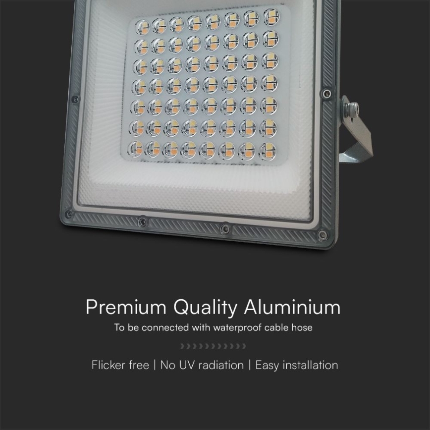 LED Prožektors LED/50W/230V IP65 3000/4000/6500K pelēka