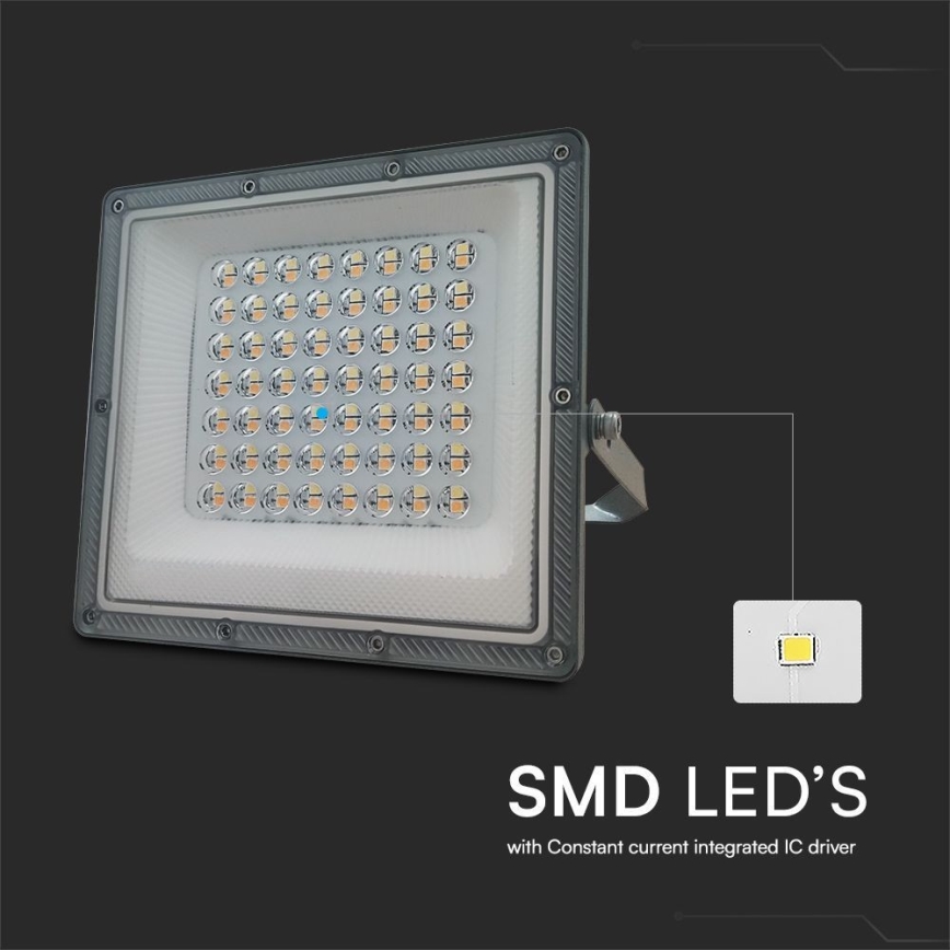 LED Prožektors LED/50W/230V IP65 3000/4000/6500K pelēka
