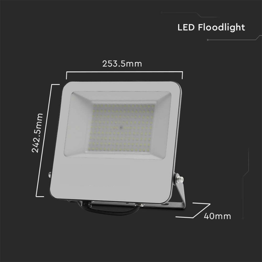 LED Prožektors SAMSUNG CHIP LED/100W/230V 4000K IP65 melna