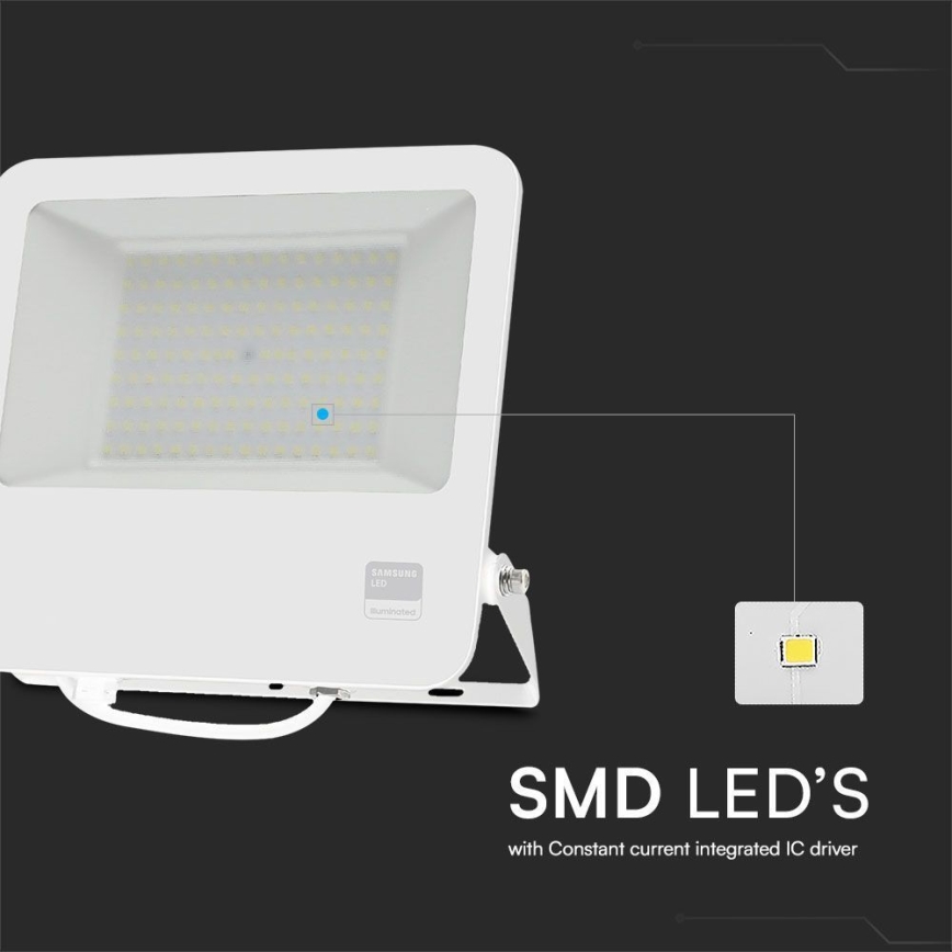 LED Prožektors SAMSUNG CHIP LED/100W/230V 6400K IP65 balta