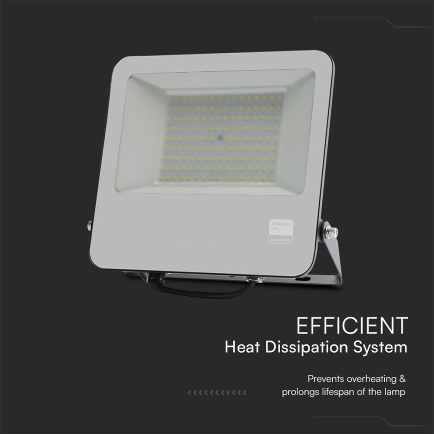 LED Prožektors SAMSUNG CHIP LED/100W/230V 6400K IP65 melna