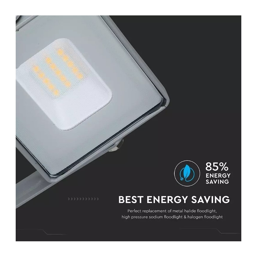 LED Prožektors SAMSUNG CHIP LED/10W/230V IP65 4000K pelēks