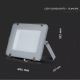 LED prožektors SAMSUNG CHIP LED/150W/230V 3000K IP65 pelēks