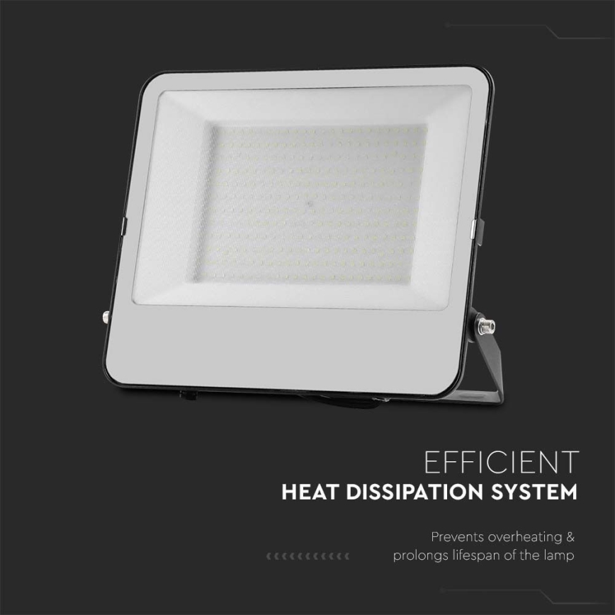 LED Prožektors SAMSUNG CHIP LED/200W/230V 4000K IP65 melna