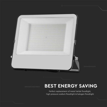 LED Prožektors SAMSUNG CHIP LED/200W/230V 4000K IP65 melna
