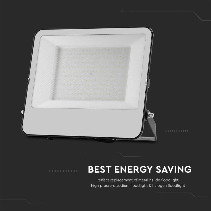 LED Prožektors SAMSUNG CHIP LED/200W/230V 4000K IP65 melna