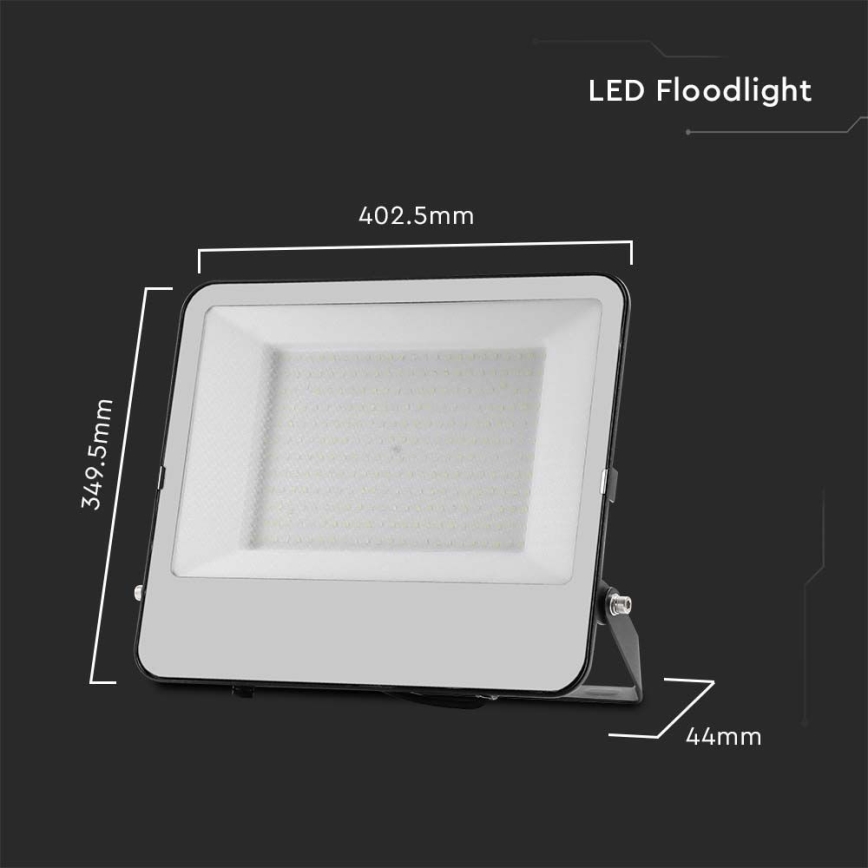 LED Prožektors SAMSUNG CHIP LED/200W/230V 4000K IP65 melna