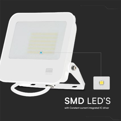 LED Prožektors SAMSUNG CHIP LED/50W/230V 6500K IP65 balta