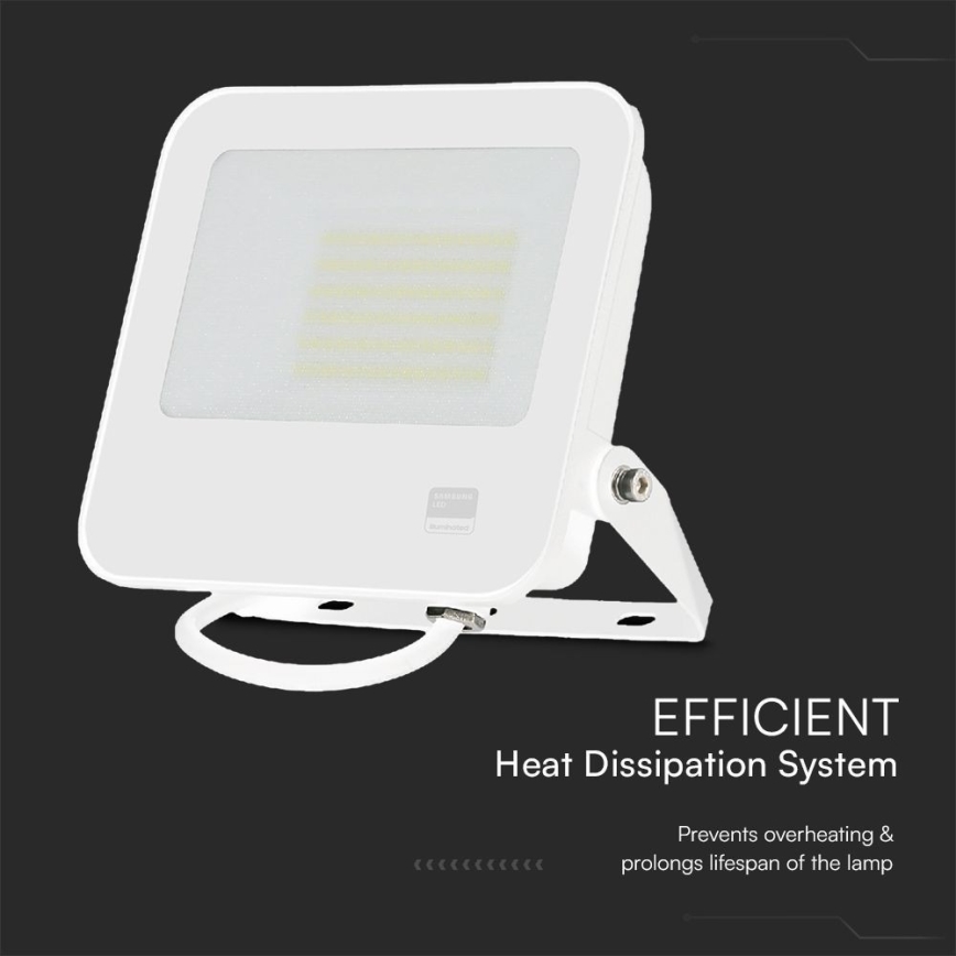 LED Prožektors SAMSUNG CHIP LED/50W/230V 6500K IP65 balta
