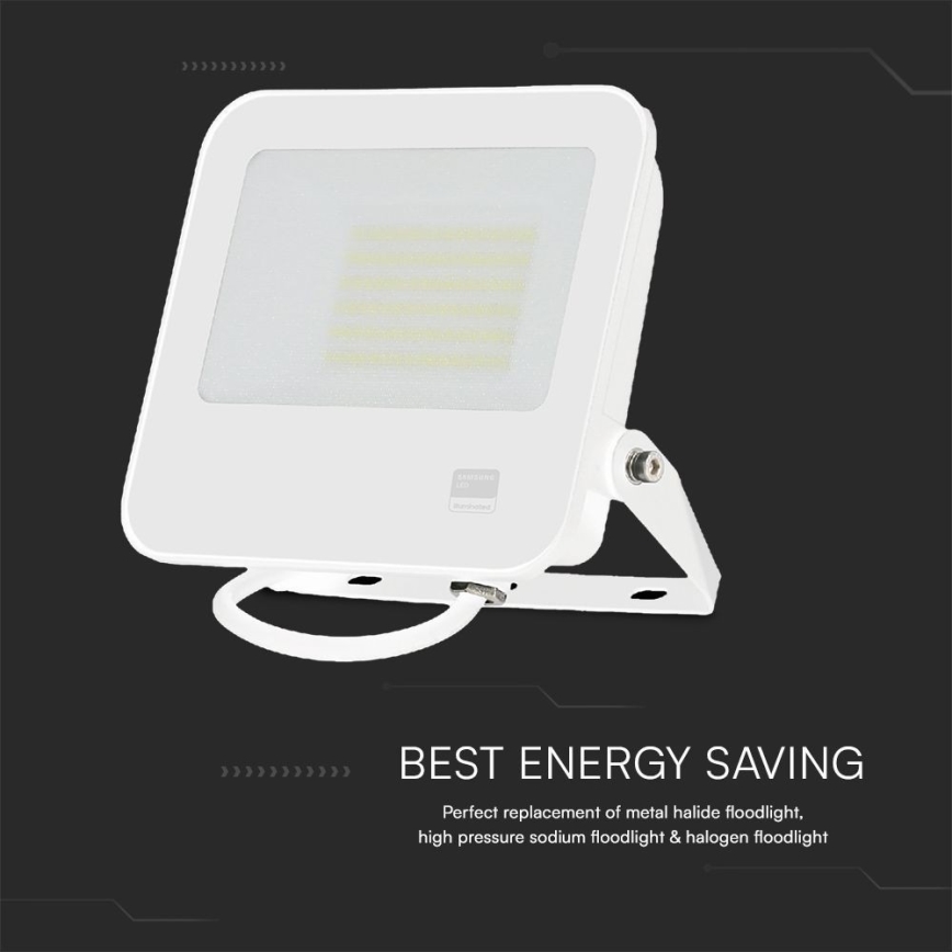 LED Prožektors SAMSUNG CHIP LED/50W/230V 6500K IP65 balta