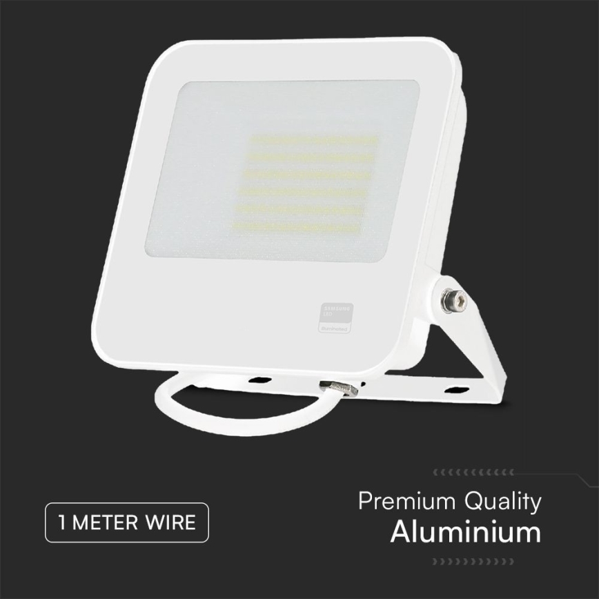 LED Prožektors SAMSUNG CHIP LED/50W/230V 6500K IP65 balta