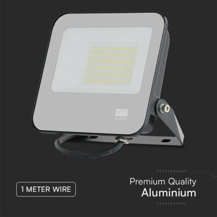 LED Prožektors SAMSUNG CHIP LED/50W/230V 6500K IP65 melna