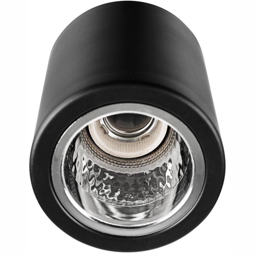 LED virsmas gaismeklis TACO 1xE27/15W/230V melns