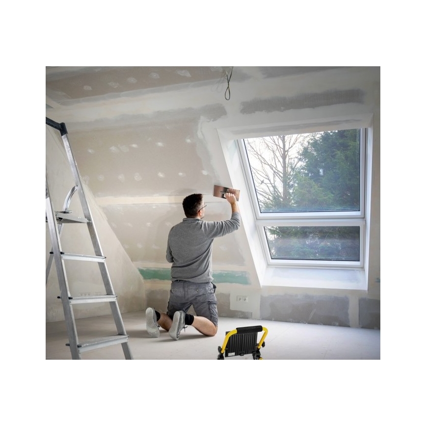 LED Prožektors TIGRA LED/100W/4000K IP54 melna/dzeltena