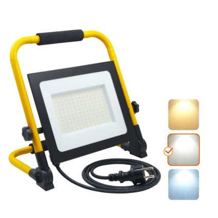 LED Prožektors TIGRA LED/100W/4000K IP54 melna/dzeltena