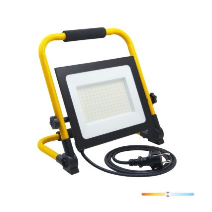 LED Prožektors TIGRA LED/100W/4000K IP54 melna/dzeltena