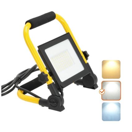 LED Prožektors TIGRA LED/50W/4000K IP54 melna/dzeltena
