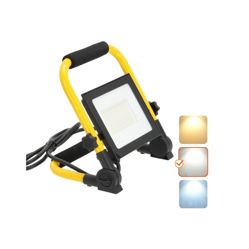 LED Prožektors TIGRA LED/50W/4000K IP54 melna/dzeltena