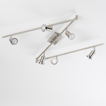 LED punktu gaismeklis 6xGU10/5W/230V matēts hroms