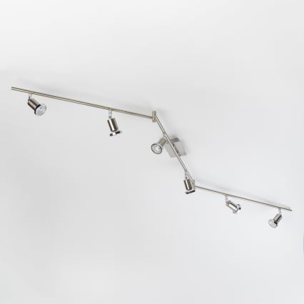 LED punktu gaismeklis 6xGU10/5W/230V matēts hroms