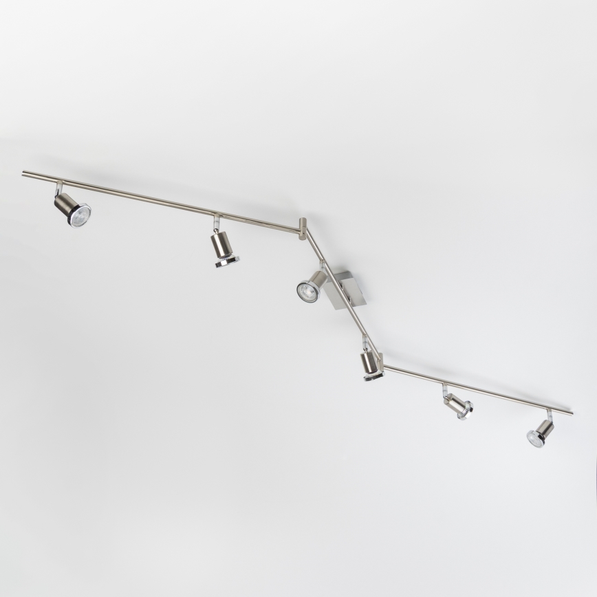 LED punktu gaismeklis 6xGU10/5W/230V matēts hroms