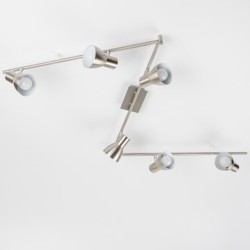 LED punktveida gaismeklis 6xE14/5W/230V matēts hroms