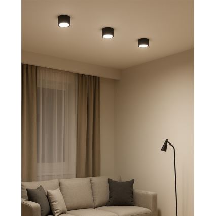 LED punktveida gaismeklis LED/5W/230V 3000/4000/6400K pr. 7,5 cm melns