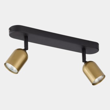 LED punktveida gaismeklis TOP 2xGU10/10W/230V zelta/melna
