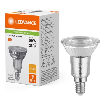 LED reflektora spuldze PAR16 E14/4,5W/230V 2700K 36° - Ledvance