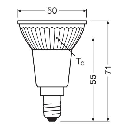 LED reflektora spuldze PAR16 E14/4,5W/230V 2700K 36° - Ledvance