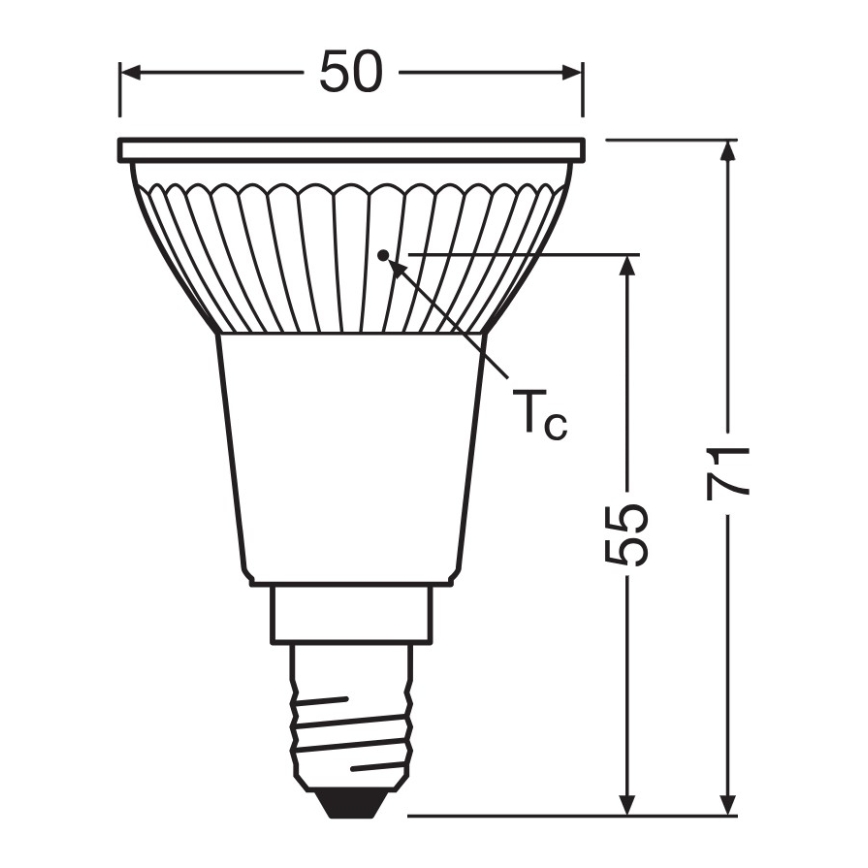 LED reflektora spuldze PAR16 E14/4,5W/230V 2700K 36° - Ledvance