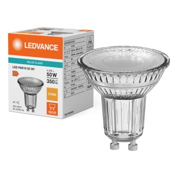 LED reflektora spuldze PAR16 GU10/4,3W/230V 2700K 36° - Ledvance