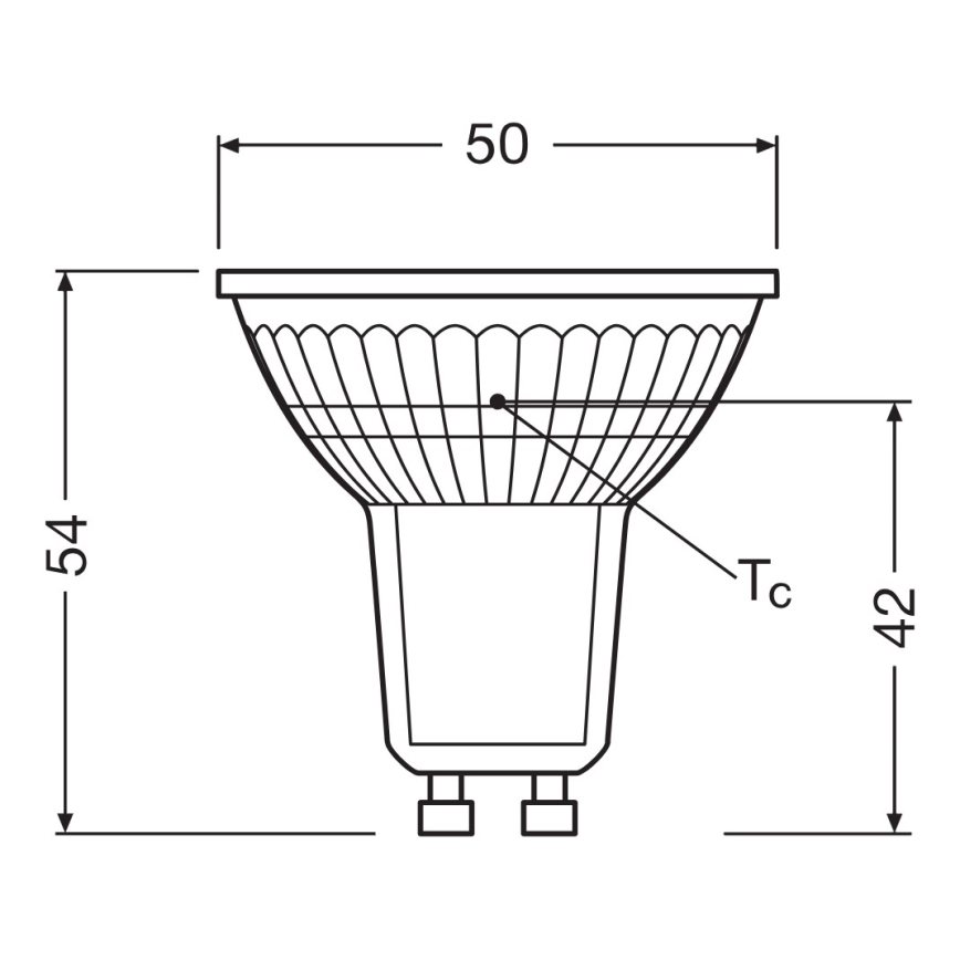 LED reflektora spuldze PAR16 GU10/4,3W/230V 2700K 36° - Ledvance