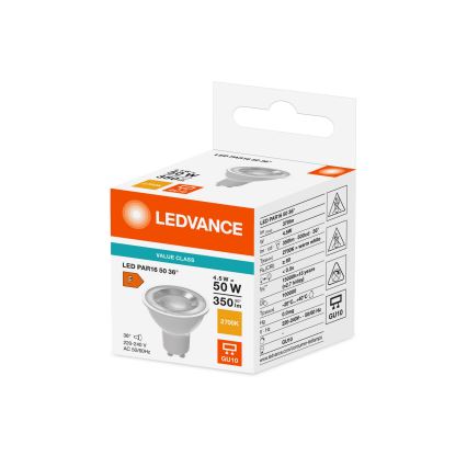 LED reflektora spuldze PAR16 GU10/4,5W/230V 2700K 36° - Ledvance