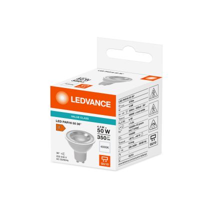 LED reflektora spuldze PAR16 GU10/4,5W/230V 4000K 36° - Ledvance