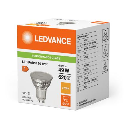 LED reflektora spuldze PAR16 GU10/6,9W/230V 2700K 120° - Ledvance