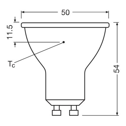 LED reflektora spuldze PAR16 GU10/6,9W/230V 2700K 120° - Ledvance