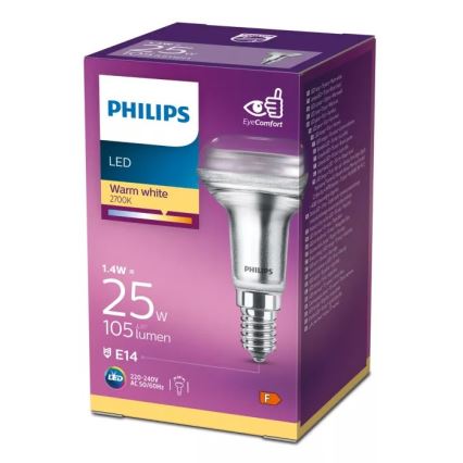 LED reflektora spuldze Philips R50 E14/1,4W/230V 2700K